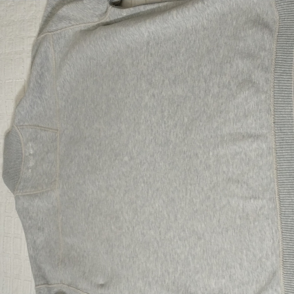 Tommy Bahama Reversible Quarter-Zip Sweatshirt, Cream And Grey, Mens Size Large - Picture 12 of 13